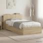 Preview: ARDEBO.de - Bettgestell mit Stauraum Sonoma-Eiche 90 x 190 cm Holzwerkstoff