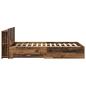 Preview: Bettgestell mit Stauraum Altholz 120 x 190 cm Holzwerkstoff