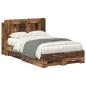Preview: Bettgestell mit Stauraum Altholz 120 x 190 cm Holzwerkstoff