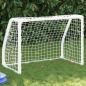 Preview: ARDEBO.de - Fu?balltore f?r Kinder 2 Stk. mit Ball Wei? 64x35x48 cm Metall