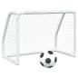 Preview: Fu?balltore f?r Kinder 2 Stk. mit Ball Wei? 64x35x48 cm Metall