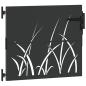 Preview: Gartentor Schwarz 85 x 100 cm Pulverbeschichteter Stahl