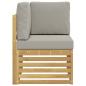 Preview: Outdoor Ecksofa Massivholz Akazie Weiß