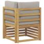 Preview: Outdoor Ecksofa Massivholz Akazie Weiß