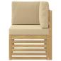 Preview: Outdoor Ecksofa Massivholz Akazie Weiß