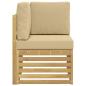 Preview: Outdoor Ecksofa Massivholz Akazie Weiß