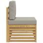 Preview: Outdoor End Sofa Massivholz Akazie Weiß