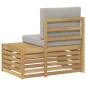 Preview: Outdoor End Sofa Massivholz Akazie Weiß