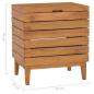Preview: Wäschekorb 40×30×45 cm Teak Massivholz