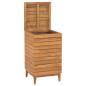 Preview: Wäschekorb 40×40×70 cm Teak Massivholz