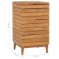 Preview: Wäschekorb 40×40×70 cm Teak Massivholz