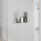 Preview: ARDEBO.de - Duschnische Silber 45 x 30 x 9,5 cm Edelstahl