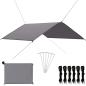 Preview: ARDEBO.de - Outdoor-Tarp 4x4 m Grau