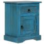 Preview: ARDEBO.de - Nachttisch Massivholz Mango 40x30x50 cm Blau