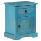 Preview: Nachttisch Massivholz Mango 40x30x50 cm Blau