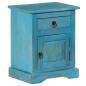 Preview: Nachttisch Massivholz Mango 40x30x50 cm Blau