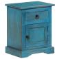 Preview: Nachttisch Massivholz Mango 40x30x50 cm Blau