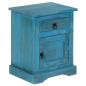 Preview: Nachttisch Massivholz Mango 40x30x50 cm Blau