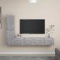 Preview: ARDEBO.de - 4-tlg. TV-Schrank-Set Betongrau Holzwerkstoff