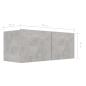 Preview: 4-tlg. TV-Schrank-Set Betongrau Holzwerkstoff