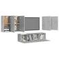 Preview: 6-tlg. TV-Schrank-Set Betongrau Holzwerkstoff