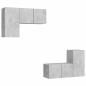 Preview: 4-tlg. TV-Schrank-Set Betongrau Holzwerkstoff