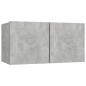 Preview: 4-tlg. TV-Schrank-Set Betongrau Holzwerkstoff