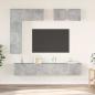 Preview: ARDEBO.de - 8-tlg. TV-Schrank-Set Betongrau Holzwerkstoff