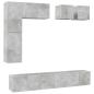Preview: 8-tlg. TV-Schrank-Set Betongrau Holzwerkstoff