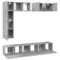 Preview: 8-tlg. TV-Schrank-Set Betongrau Holzwerkstoff