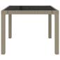 Preview: 3-tlg. Garten-Essgruppe mit Auflagen Poly Rattan Beige