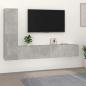Preview: ARDEBO.de - 4-tlg. TV-Schrank-Set Betongrau Holzwerkstoff