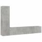 Preview: 4-tlg. TV-Schrank-Set Betongrau Holzwerkstoff