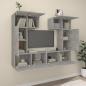 Preview: 6-tlg. TV-Schrank-Set Betongrau Holzwerkstoff