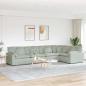 Preview: ARDEBO.de - Modulares Sofa mit Kissen Samt Hellgrau