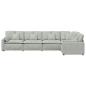 Preview: Modulares Sofa mit Kissen Samt Hellgrau