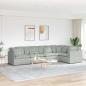 Preview: ARDEBO.de - Modulares Sofa mit Kissen Samt Hellgrau