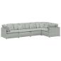 Preview: Modulares Sofa mit Kissen Samt Hellgrau