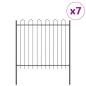 Preview: Gartenzaun BOXTEL 7 pcs 11,9 x 1,5 m Pulverbeschichteter Stahl