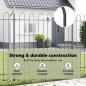 Preview: Gartenzaun 8 pcs Grau 13,6 x 1,5 m Pulverbeschichteter Stahl