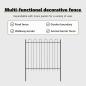 Preview: Gartenzaun 8 pcs Grau 13,6 x 1,5 m Pulverbeschichteter Stahl