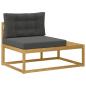 Preview: Outdoor-Sofagarnitur 6 stk. Weiß und Anthrazit Polyester