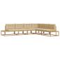 Preview: Outdoor-Sofagarnitur 6 stk. Weiß und Beige Polyester