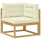 Preview: 7 stk. Outdoor-Sofagarnitur Polyester Weiß