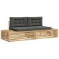 Preview: 2 stk. Outdoor-Sofagarnitur Polyester Weiß