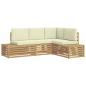 Preview: Outdoor-Sofagarnitur Weiß 213,5 x 154,5 x 73 cm Polyester