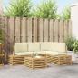 Preview: ARDEBO.de - 5 stk. Outdoor-Sofagarnitur Polyester Weiß