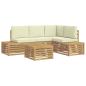 Preview: 5 stk. Outdoor-Sofagarnitur Polyester Weiß