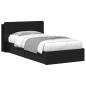Preview: Bettgestell mit Stauraum Schwarz 75 x 190 cm Holzwerkstoff