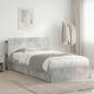 Preview: ARDEBO.de - Bettgestell mit Stauraum Betongrau 90 x 190 cm Holzwerkstoff